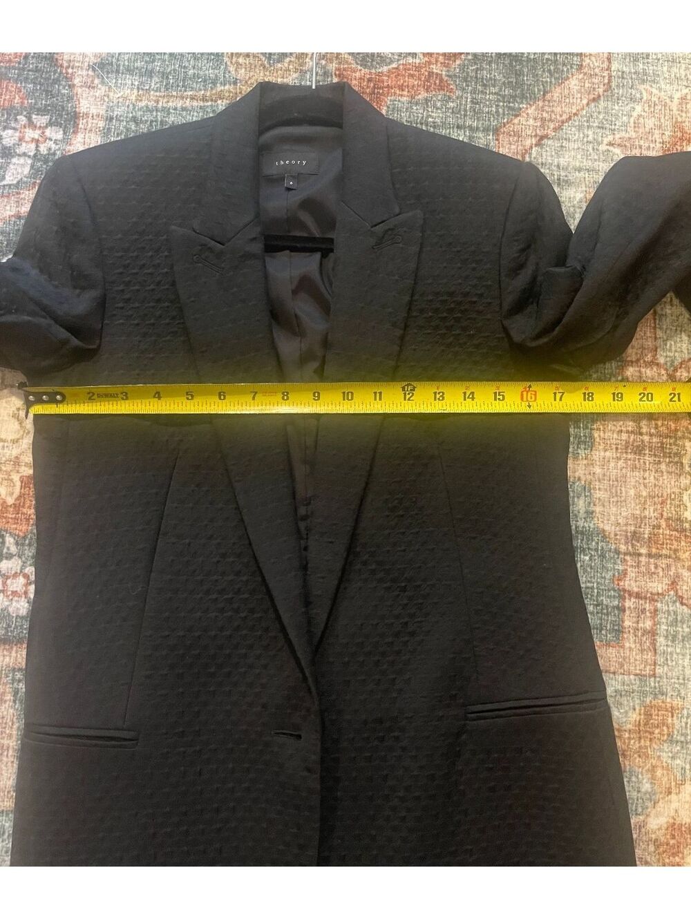 Theory Textured Black Blazer - Picture 6 of 6